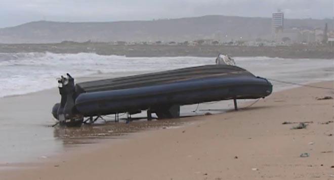 Portugal sailing tragedy rescue rib - sailors and rescuers were thrown into the water &copy;  SW